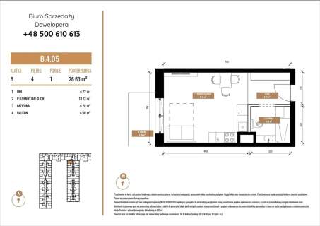 Mieszkanie na sprzedaż, 26,63 m2, Katowice