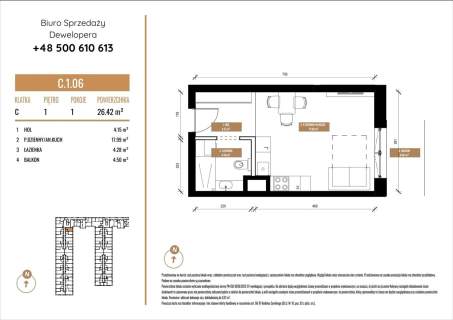 Mieszkanie na sprzedaż, 26,42 m2, Katowice