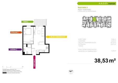 Mieszkanie na sprzedaż, 38,53 m2, Tychy