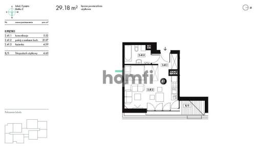 Mieszkanie na sprzedaż, 29,18 m2, Wieliczka