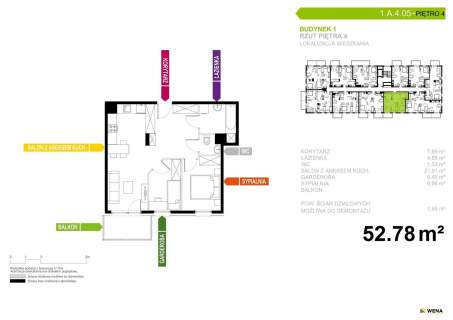 Mieszkanie na sprzedaż, 52,78 m2, Tychy