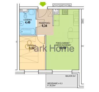 Mieszkanie na sprzedaż, 39,25 m2, Zielona Góra
