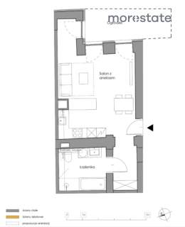 Mieszkanie/biuro 42,6 m 2 ogródek Grzegórzki