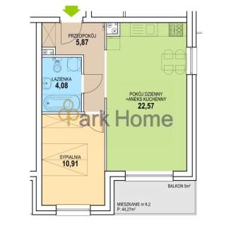 Mieszkanie na sprzedaż, 43,43 m2, Zielona Góra