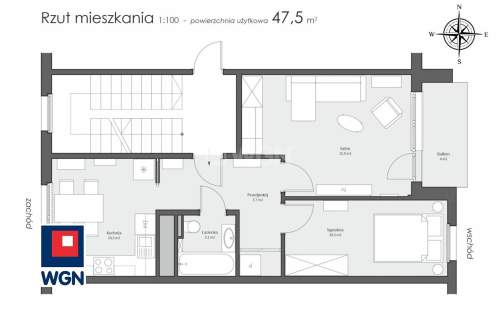 Mieszkanie na sprzedaż, 47,7 m2, Chełm