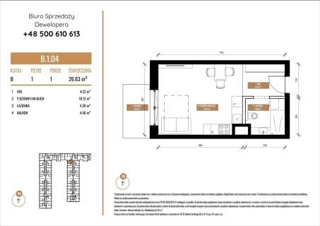 Mieszkanie na sprzedaż, 26,63 m2, Katowice