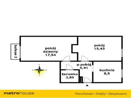 Mieszkanie na sprzedaż, 49,73 m2, Warszawa