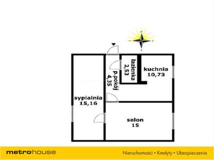Mieszkanie na sprzedaż, 48,5 m2, Mieroszów