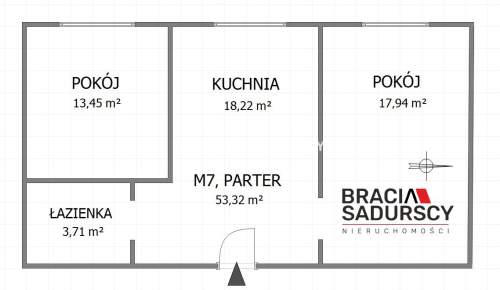Mieszkanie na sprzedaż, 53,24 m2, Chrzanów