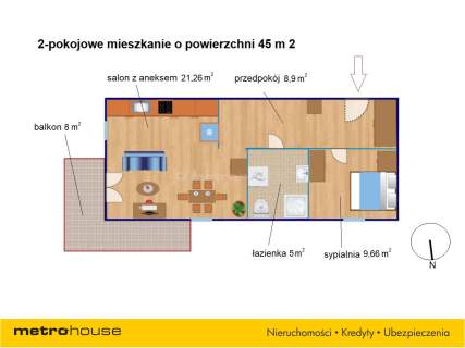 Mieszkanie na sprzedaż, 45 m2, Kraków