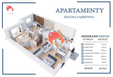 Apartament z ogrodem Warszawa Wawer