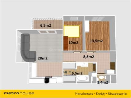Mieszkanie na sprzedaż, 68,21 m2, Zielona Góra
