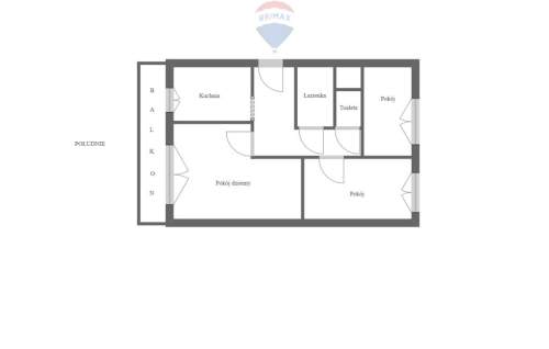Mieszkanie na sprzedaż - 3 pokoje, 60 m , 3 piętro