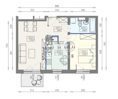 Ostatnie 2pokojowe mieszkania/wysoki sufit do 4,5m