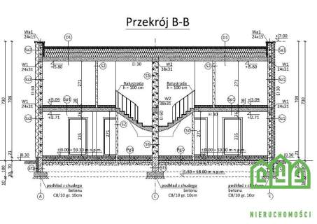 Dom developerski Miedzyń 105/190m2 bliźniak VI.24r