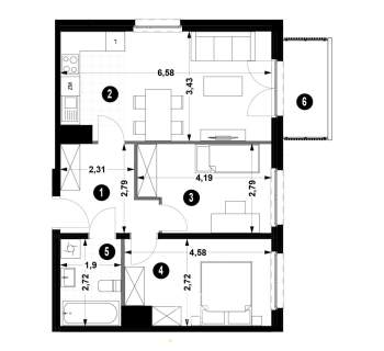 3 pokoje/ 57,24 m2/ okazja cenowa/ Miękinia