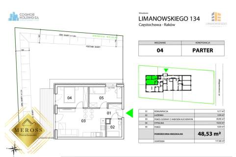 Raków / 3 pokoje / parter / taras /ogród 117,80 m2