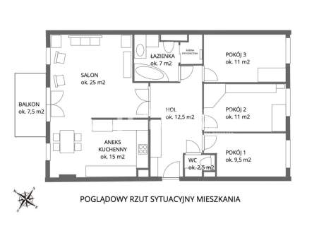 Mieszkanie po remoncie 93m2 4pok. Gdańsk Myśliwska