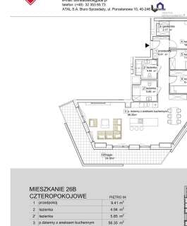 Mieszkanie na sprzedaż, 116,73 m2, Katowice