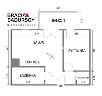 Mieszkanie do wynajęcia, 44 m2, Kraków