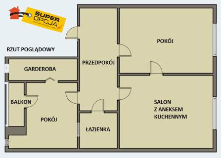 Przestronne 3 pokoje 74m2 Kraków Grzegórzki