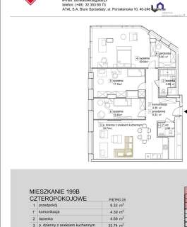 Mieszkanie na sprzedaż, 120,47 m2, Katowice