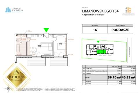 Raków / 2 pokoje / 3 piętro / balkon 6,15 m2