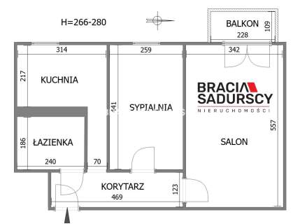 Mieszkanie na sprzedaż, 47,2 m2, Kraków