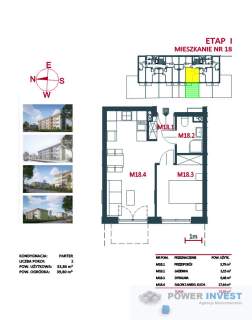 Niski czynsz - mieszkanie 2 pokojowe 33,86 m2