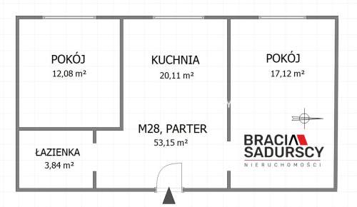 Mieszkanie na sprzedaż, 53,15 m2, Chrzanów