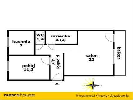 Mieszkanie na sprzedaż, 53,45 m2, Jelenia Góra