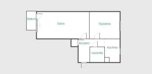 Wejherowo Nanice 2 pokoje 46,5 m2 ustawne 2 piętro