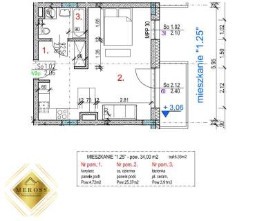 Podjasnogórska /I piętro/ 1 pokój / balkon 5,33 m2