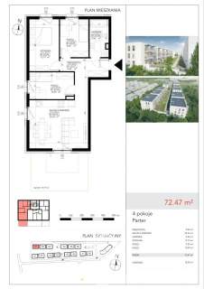 Mieszkanie z ogródkiem/ 72,47 m2/ Lipa Piotrowska