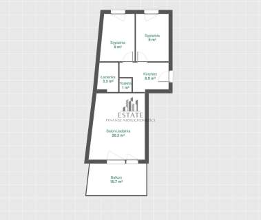 Mieszkanie 3 pokoje oś. Zdrojowe, 1 piętro, 51 m2