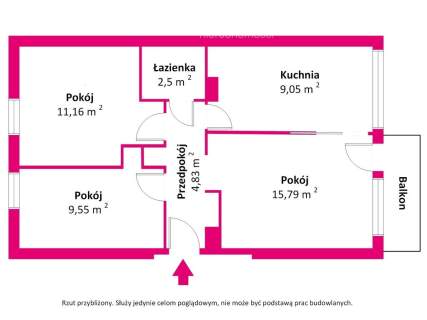 55 m2 Mieszkanie przy Starym Rynku w Mińsku Maz.