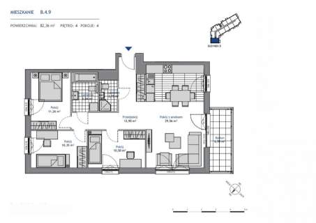 Mieszkanie na sprzedaż, 82,36 m2, Gdynia
