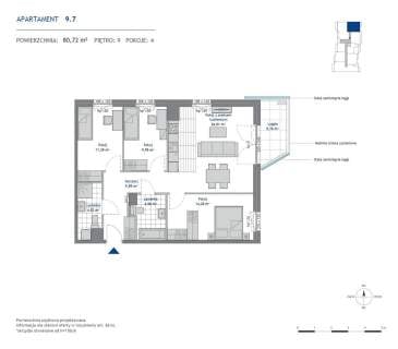 Mieszkanie na sprzedaż, 80,72 m2, Gdańsk