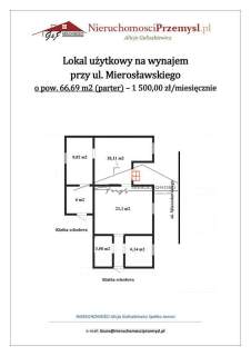 Lokal użytkowy do wynajęcia, 66,69 m2, Przemyśl