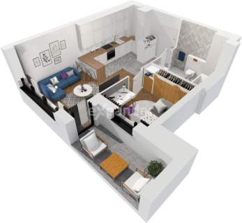 Kompaktowe mieszkanie dwupokojowe z loggią