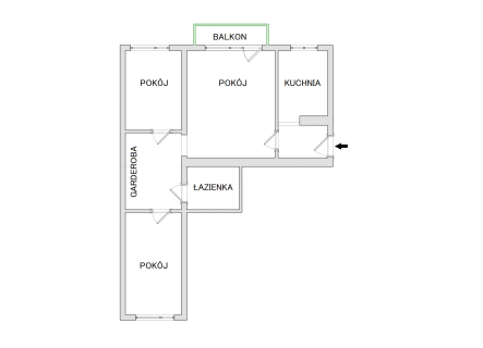3 pokoje pośród zieleni, balkon, parking, garaż, MPEC