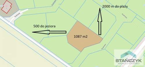 Działka Budowlana z MPZP   Blisko Plaża   Jezioro