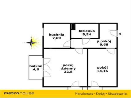 Mieszkanie na sprzedaż, 60,07 m2, Ząbki