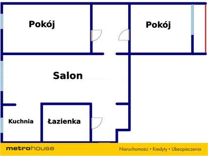 Mieszkanie na sprzedaż, 47,22 m2, Łódź