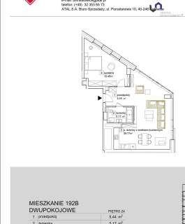 Mieszkanie na sprzedaż, 68,86 m2, Katowice