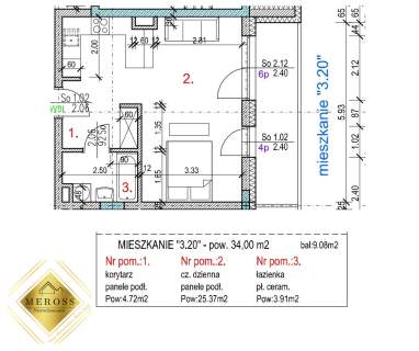 Podjasnogórska / III p. / 1 pokój / balkon 9,08 m2