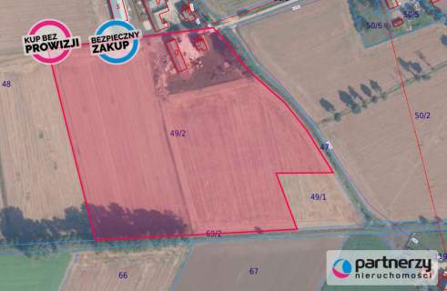 Działka ok. 4 ha Cedry Małe z możliwością podziału