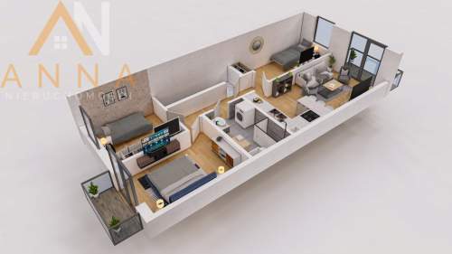 Nowoczesny apartament, 4 pokoje, dwa balkony,Solno