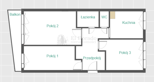 Rozkładowe mieszkanie 3-pok z balkonem / Popowice