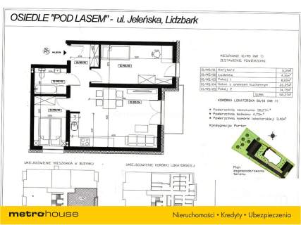 Mieszkanie na sprzedaż, 58,27 m2, Lidzbark